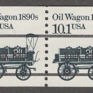 Scott# 2130a "OIL WAGON" MNH COIL PRECANCEL PAIR, NICELY CENTERED