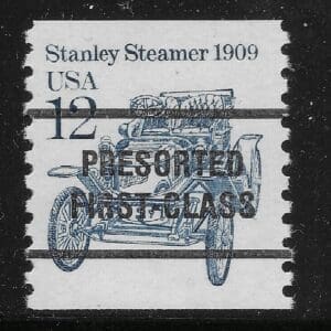 Scott# 2132a "STANLEY STEAMER" MNH TYPE II PRECANCEL COIL SINGLE