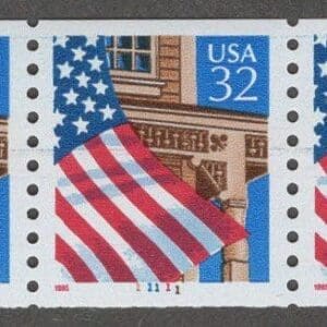 Scott# 2913 "FLAG OVER PORCH" MNH PNC5 PLATE# 11111 LOW GLOSS GUM