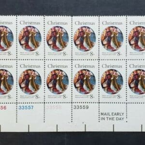 Scott# 1471 "MARY, QUEEN of HEAVEN" MNH PLATE STRIP (20) W/MAIL EARLY & ZIP BLOCK