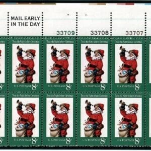 Scott# 1472 "CHRISTMAS - SANTA & TRUMPET" MNH PLATE STRIP (20)