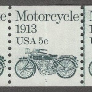 Scott# 1899 "MOTORCYCLE" MNH PNC5, PLATE# 1 WITH LINE PAIR, NICELY CENTERED
