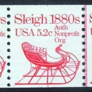 Scott# 1900 "SLEIGH" TRANSPORTATION SERIES PNC3, PLATE#1 NICELY CENTERED