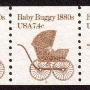 Scott# 1902 "BABY BUGGY" MNH PNC3, PLATE #2 COIL, NICELY CENTERED
