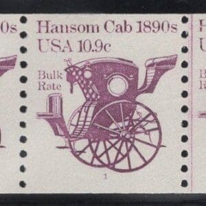 Scott# 1904 "HANSOM CAB" PNC3, PLATE #1, MNH, NICELY CENTERED