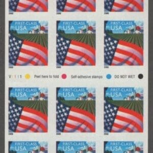 Scott# 3450a "FLAG OVER PORCH" MNH ATM BOOKLET PANE (18)