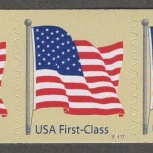 Scott# 4134 "AMERICAN FLAG" DIE CUT 8.5 MNH PNC3, PLATE # V1111
