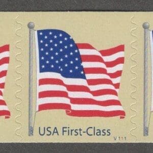 Scott# 4134 "AMERICAN FLAG" DIE CUT 8.5 MNH PNC5, PLATE # V1111