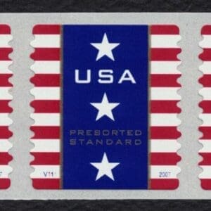 Scott# 4157 "PATRIOTIC BANNER" MNH ROUND CORNERS PNC5 P# V111