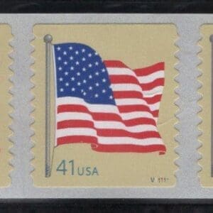 Scott# 4189 "FLAG" MNH DIE CUT 11 PNC3, PLATE# V11111, SPACE BETWEEN STAMPS
