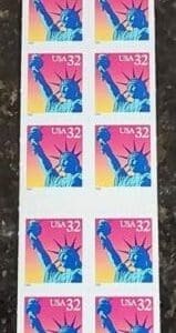 Scott# 3122d "STATUE of LIBERTY" S/A BOOKLET PANE (30) 5 x 6-PLATE # V1111