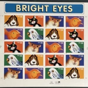 Scott# 3230-34 "BRIGHT EYES" FULL SHEET (20) NICELY CENTERED