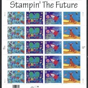Scott# 3414-17 "STAMPIN' THE FUTURE" FULL SHEET (20) MNH
