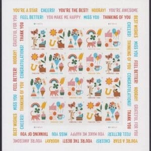 Scott# 5803-5807 "THINKING of YOU" MNH FULL SHEET (20)