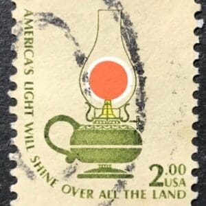 Scott# 1611 "OIL LAMP" AMERICANA SERIES USED SINGLE, NICELY CENTERED