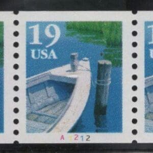 Scott# 2529 "FISHING BOAT" MNH PNC STRIP (3) PLATE # A1212