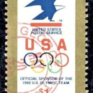 Scott# 2539 "US POSTAL SERVICE EAGLE & RINGS" USED SINGLE, NICELY CENTERED