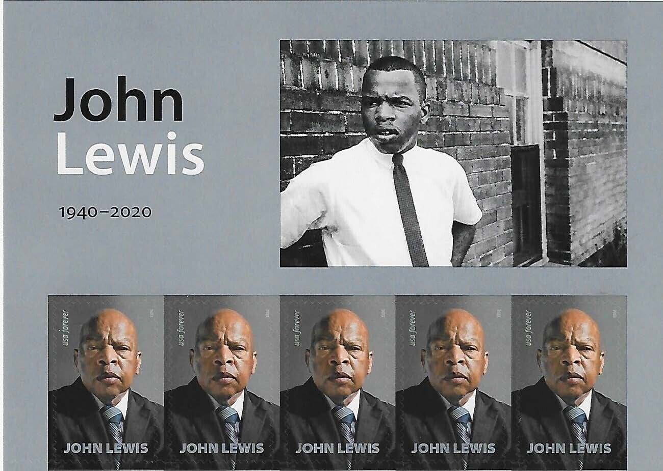 Scott# 5801 "JOHN LEWIS - POLITICIAN" MNH HEADER + (5) STAMPS