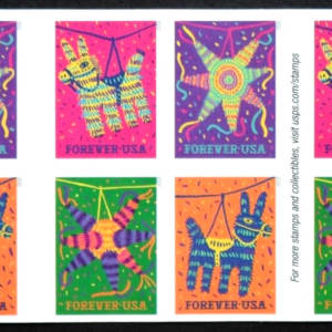 Scott# 5812-15 "PINATAS" MNH BOOKLET PANE (20)