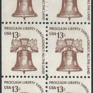 Alternative view of Scott# 1595a, 1280c "LIBERTY BELL & FRANK LLOYD WRIGHT" MNH BOOKLET PANE (12)