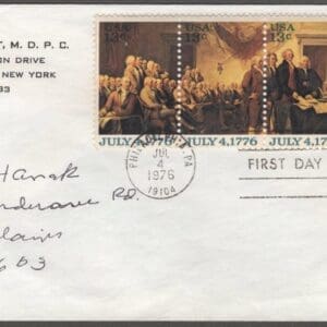 Scott# 1691-94 "DECLARATION of INDEPENDENCE" FIRST DAY COVER - STRIP (4)