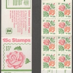 Scott# 1737 BK134 "ROSES" MNH INTACT BOOKLET (16) NICELY CENTERED