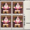 Scott# 1800 "CHRISTMAS - SANTA ORNAMENT" MNH ZIP BLOCK (4)