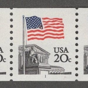 Scott# 1895 "FLAG OVER SUPREME COURT" MNH PNC(3) PLATE #1