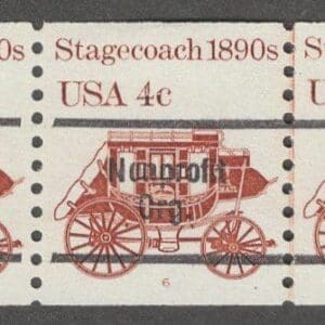 Scott# 1898Ab "STAGECOACH" MNH PRECANCEL PNC5, PLATE #6, NICELY CENTERED