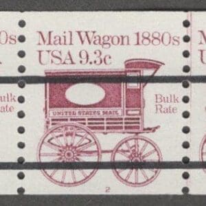 Scott# 1903A "MAIL WAGON" MNH PRECANCEL PNC5 PLATE # 2, NICELY CENTERED