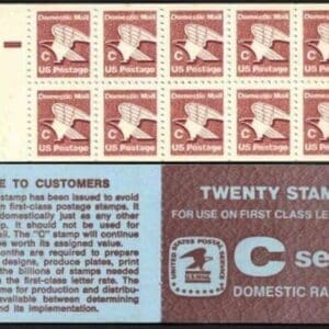 Scott# 1948a (BK141)"MAKE-UP "C" RATE MNH BOOKLET (20) (2 PANES X 10)