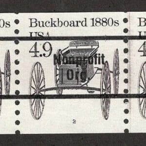 Scott# 2124a "BUCKBOARD" MNH PRECANCEL PNC3, PLATE # 2, NICELY CENTERED