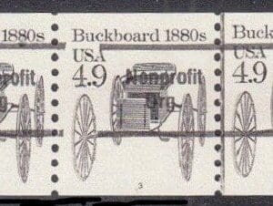Scott# 2124a "BUCKBOARD" MNH PRECANCEL PNC5, PLATE # 3, NICELY CENTERED