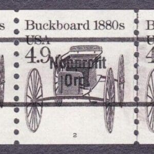 Scott# 2124a "BUCKBOARD" MNH PRECANCEL PNC5, PLATE # 2, NICELY CENTERED
