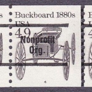 Scott# 2124a "BUCKBOARD" MNH PRECANCEL PNC5, PLATE # 4, NICELY CENTERED