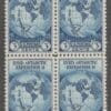 Scott# 753 "WORLD MAP" SPECIAL PRINTING BLOCK (4) MINT, NGAI