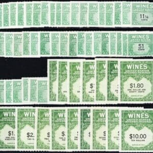 Scott#s RE108 - RE203 "WINE REVENUES" MNH LOT of (56) GREAT LOT!