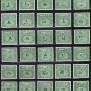 Alternative view of Scott#s RE108 - RE203 "WINE REVENUES" MNH LOT of (56) GREAT LOT!