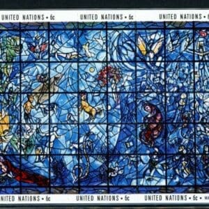 Scott# 179 "UNITED NATIONS CHAGALL WINDOW" MNH SOUVENIR SHEET