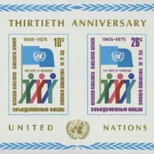 Scott# 262 "UNITED NATIONS 30th ANNIVERSARY"MNH SOUVENIR SHEET