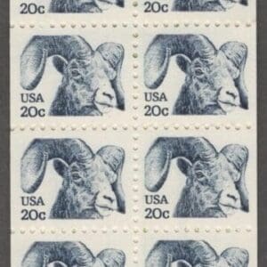 Scott# 1949a "BIGHORN SHEEP" MNH BOOKLET PANE (10) WITH BOOKLET COVER