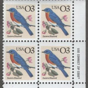 Scott# 2478 "BLUEBIRD" MNH ZIP BLOCK (4) NICELY CENTERED
