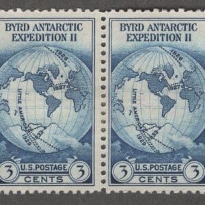 Scott# 753 "WORLD MAP" SPECIAL PRINTING, MINT HORIZONTAL PAIR