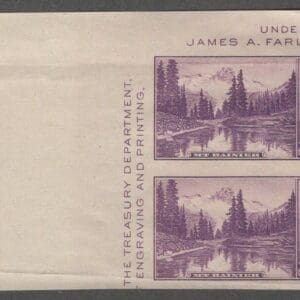 Scott# 770a "MIRROR LAKE" VERT. PAIR, MNH, NGAI WITH BIG SELVAGE*SEE DETAILS*