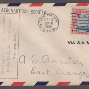 Scott# C11 "BEACON on a 1928 YALE AERONAUTICAL SOCIETY CONFERENCE COVER