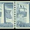 Scott# 1056 "BUNKER HILL-LIBERTY SERIES" MNH COIL LINE PAIR