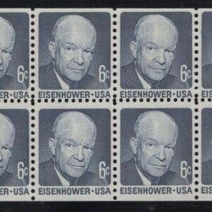 Scott# 1393a "DWIGHT D EISENHOWER" BOOKLET PANE (8) DULL GUM