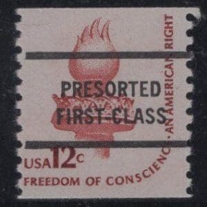 Scott# 1594 "STATUE of LIBERTY TORCH" MNH PRESORTED PRECANCEL SINGLE