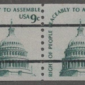 Scott# 1616b "RIGHT TO ASSEMBLE" MNH PRECANCEL PAIR, NICELY CENTERED
