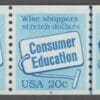 Scott# 2005 "CONSUMER EDUCATION" PNC5, PLATE # 4 WITH LINE PAIR